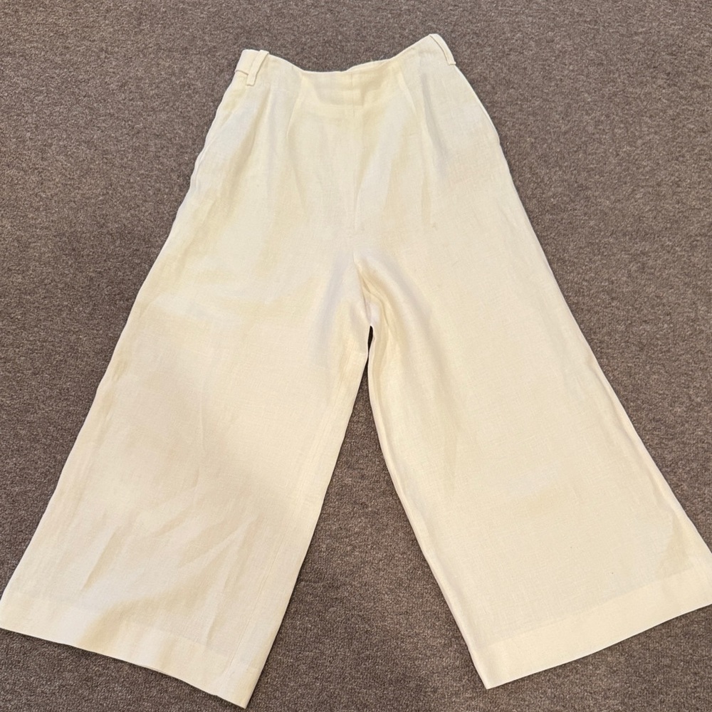 Loro Piana Cream Wide Leg Pants